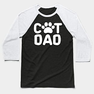 Cat Dad Baseball T-Shirt